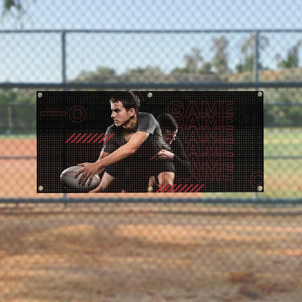 custom mesh banners